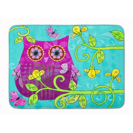Carolines Treasures Sittin in the Flowers Owl Machine Washable Memory Foam Mat PJC1093RUG